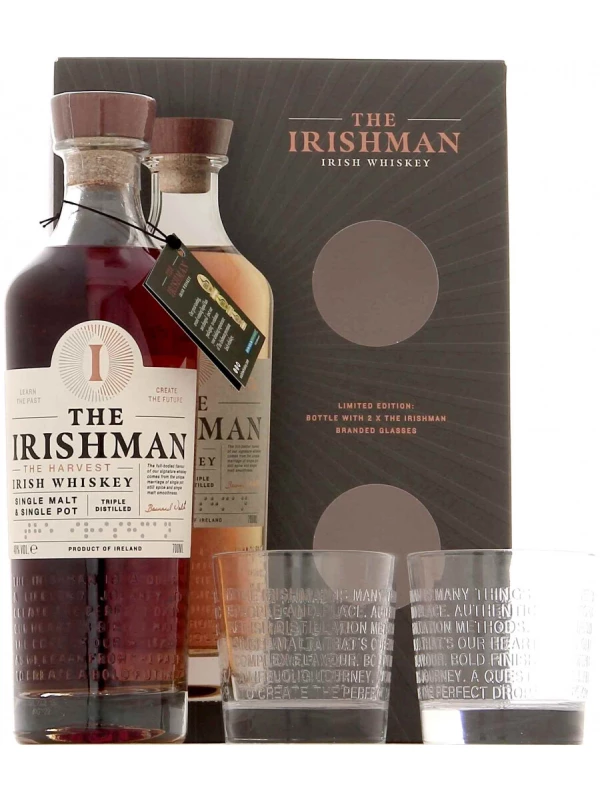 The Irishman The Harvest, gift box with 2 glasses