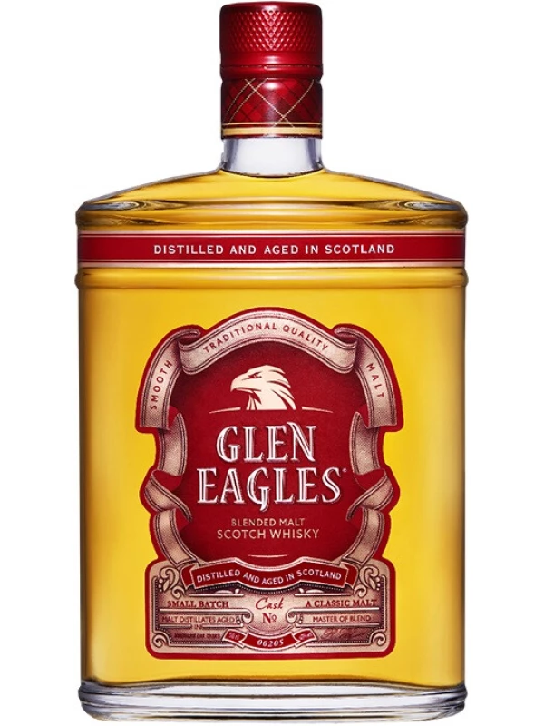 Glen Eagles Blended Malt Scotch Whisky 3 Years Old, flask