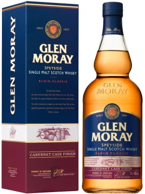 Виски Glen Moray Elgin Classic Cabernet Cask Finish, gift box 0.7 л