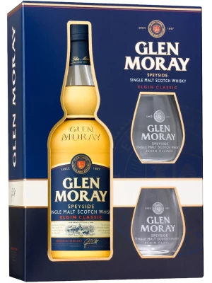 Виски Glen Moray Elgin Classic, gift box with 2 glasses 0.7 л