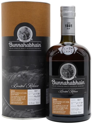 Виски Bunnahabhain Manzanilla Cask Finish, 2008, in tube 0.7 л