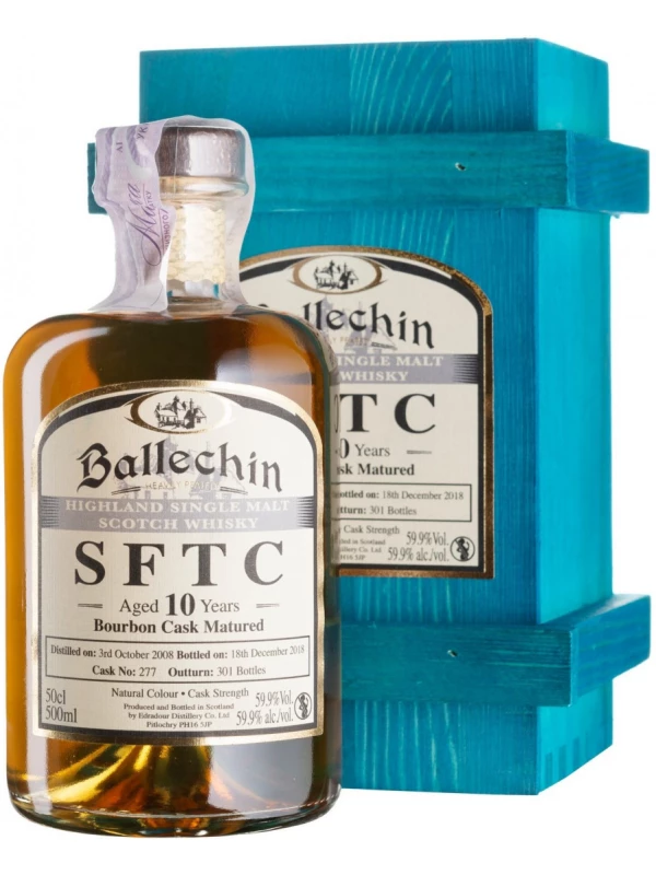 Ballechin SFTC Bourbon Cask 10 Years Old (#277), gift box