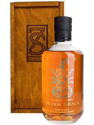 Виски Seven Seals Zodiac The Age of Scorpio Single Malt, wooden box 0.5 л
