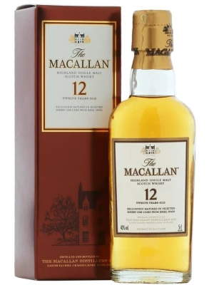 Виски Macallan 12 Years Old, gift box 0.05 л