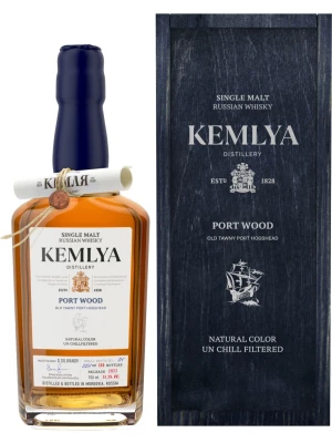 Виски Kemlya Port Wood, wooden box 0.7 л
