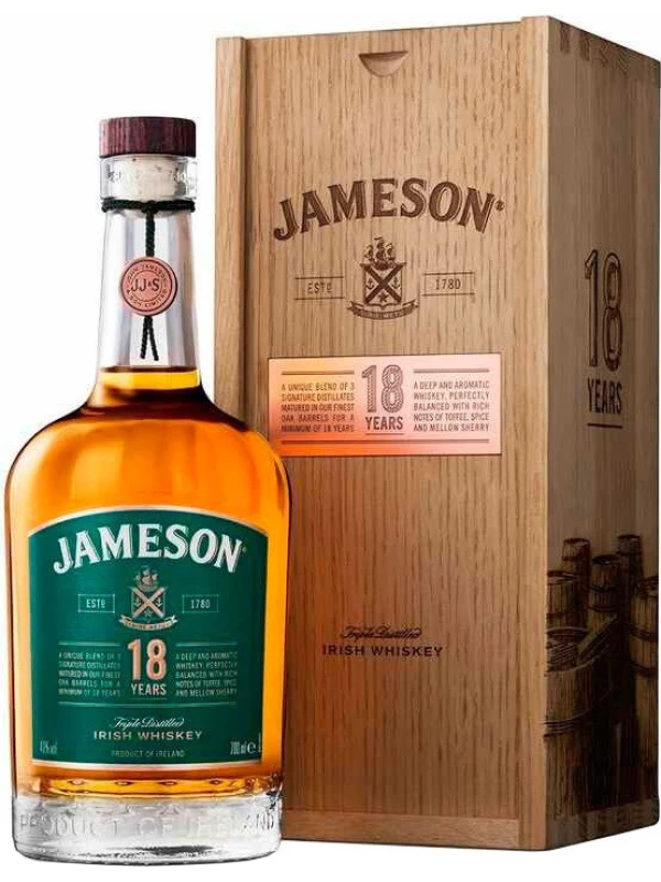 Jameson 18 Years Old, wooden box
