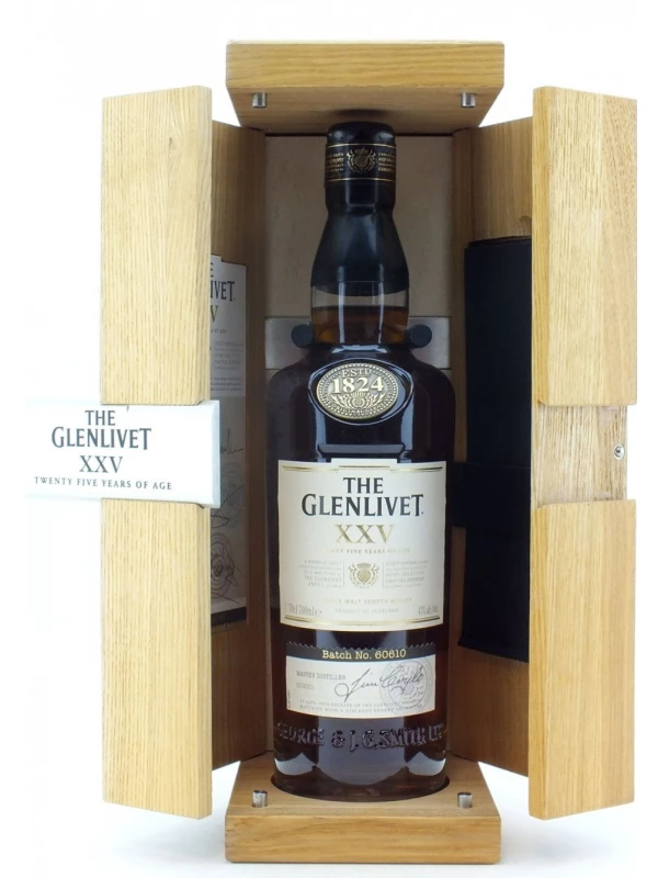 The Glenlivet 25 Years Old, wooden box