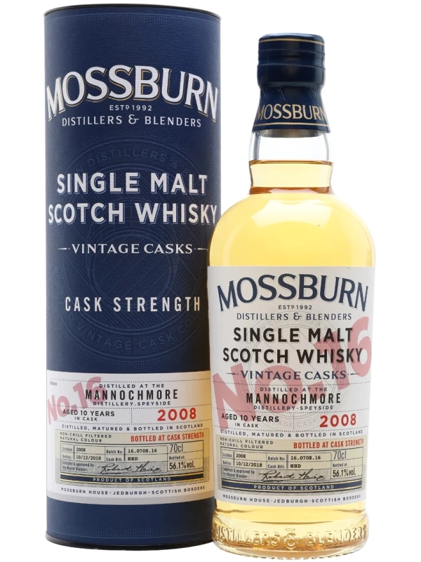 Mossburn, Vintage Casks No.16 Mannochmore, 2008, in tube