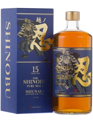Виски Shinobu Pure Malt 15 Years Old, Mizunara Japanese Oak Finish, gift box 0.7 л