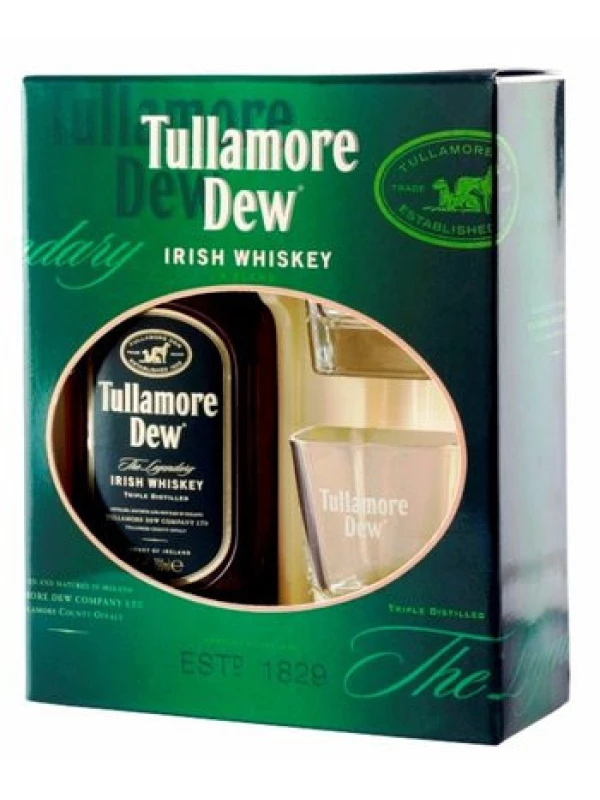 Tullamore Dew, gift box with 2 glasses