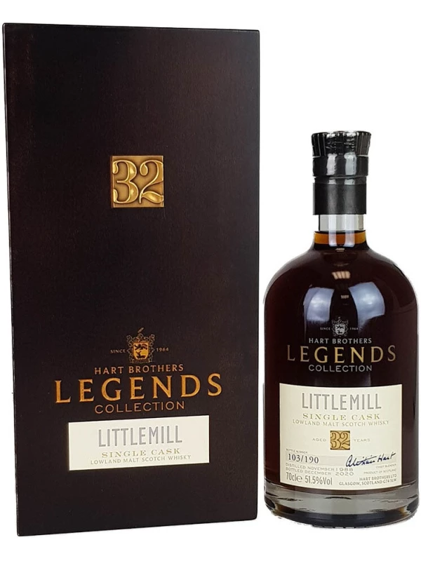 Hart Brothers, Legends Collection Littlemill Single Cask 32 Years, wooden box