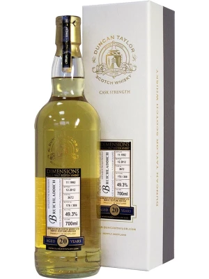 Виски Bruichladdich 20 Years Old, Dimensions, gift box 1992 0.7 л