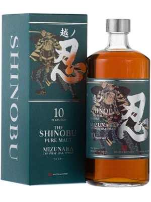 Виски Shinobu Pure Malt 10 Years Old, Mizunara Japanese Oak Finish, gift box 0.7 л
