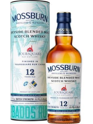 Виски Mossburn, Speyside Blended Malt Foursquare Rum Casks 12 Years Old, in tube 0.7 л