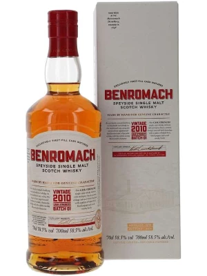 Виски Benromach Cask Strength (58,5%), gift box 2010 0.7 л