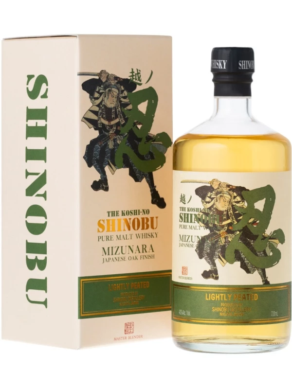 Shinobu Lightly Peated Pure Malt, Mizunara Japanese Oak Finish, gift box
