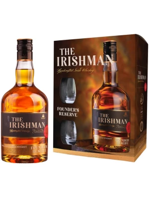 Виски The Irishman Founder's Reserve, gift set with 2 glasses 0.7 л