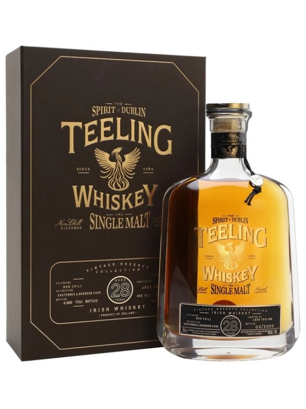Teeling, Single Malt Irish Whiskey 28 Years Old, gift box