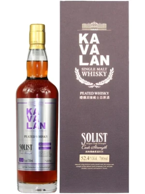 Виски Kavalan, Solist Peated Single Malt Cask Strength (52,4%), gift box 0.7 л