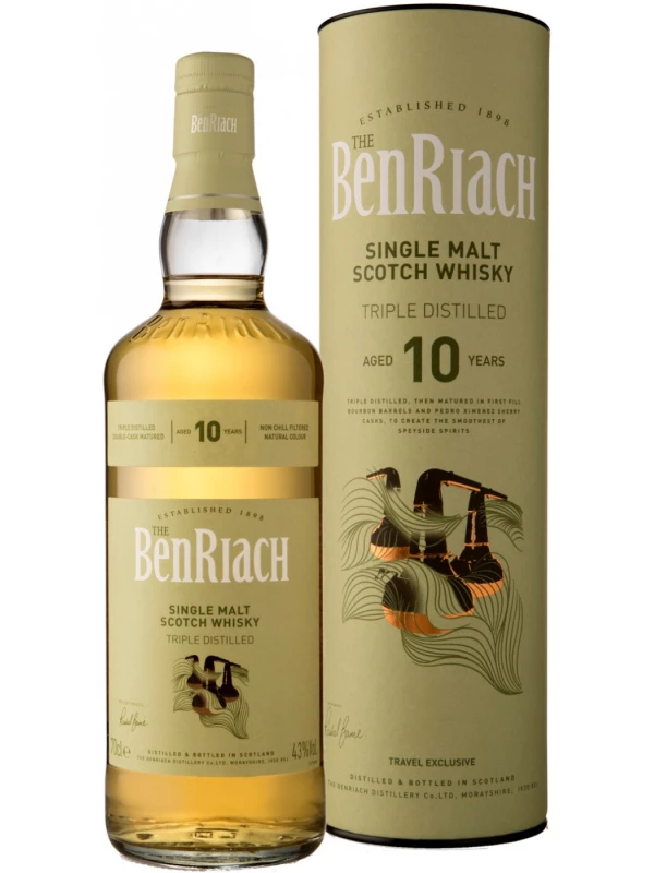 Benriach, Triple Distilled 10 Years Old, in tube
