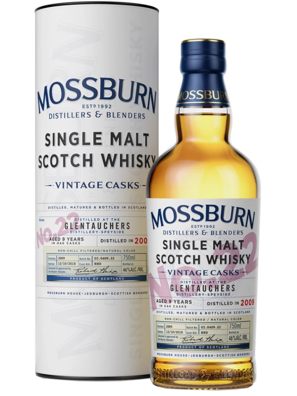 Mossburn, Vintage Casks No.22 Glentauchers, 2009, in tube