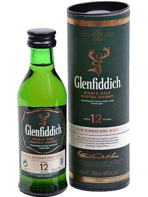 Виски Glenfiddich 12 Years Old, in tube 0.05 л