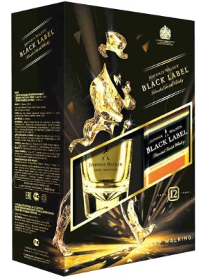Виски Black Label, gift box with glass 0.7 л