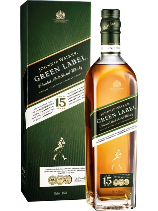 Johnnie Walker Green Label 15 years old, with box