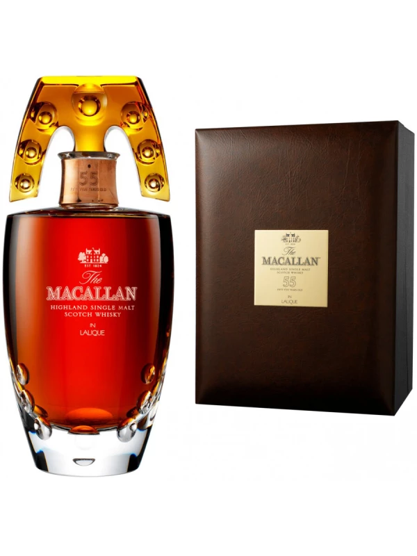 The Macallan in Lalique, 55 Years Old, gift box