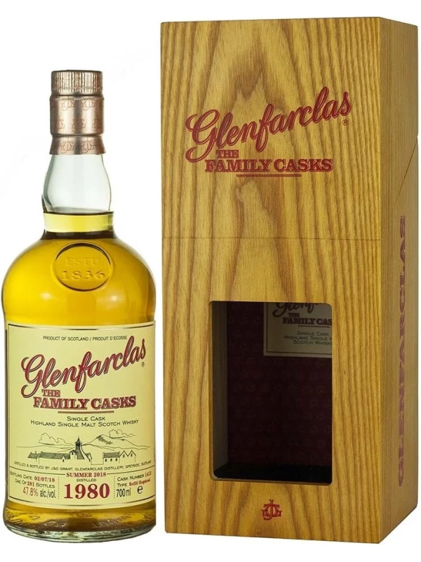 Glenfarclas 1980 Family Casks (47,8%), wooden box