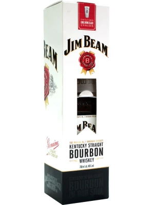 Виски Jim Beam, gift box with glass 0.7 л
