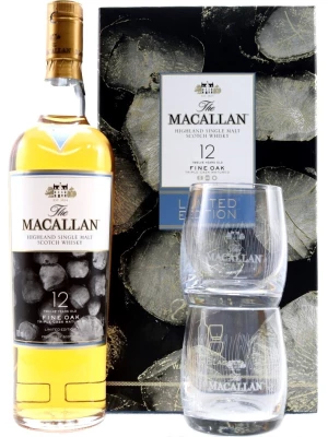 Виски Macallan Fine Oak 12 Years Old, gift box and 2 glasses 0.7 л