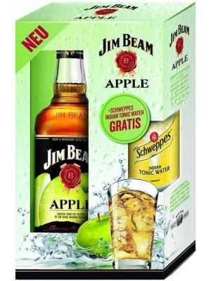 Виски Jim Beam Apple, gift set with Schweppes (Spain) 0.7 л