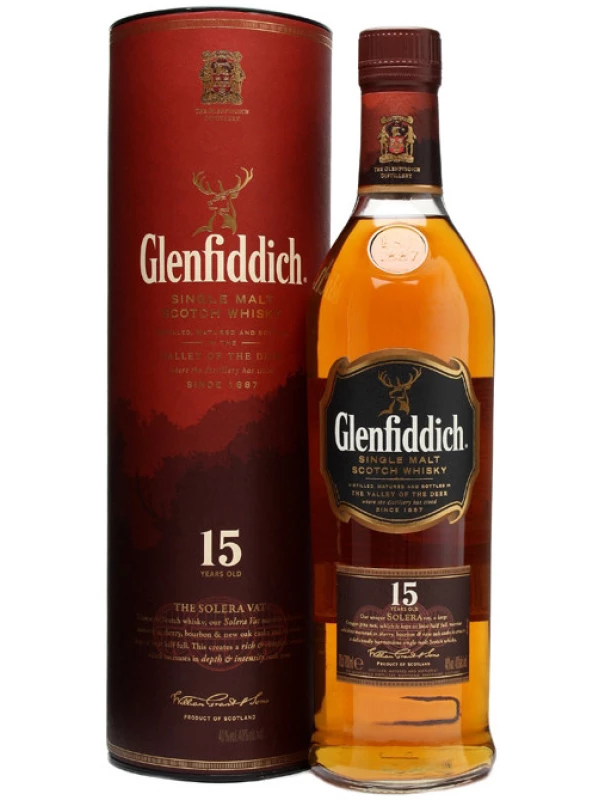 Glenfiddich 15 Years Old, in tube