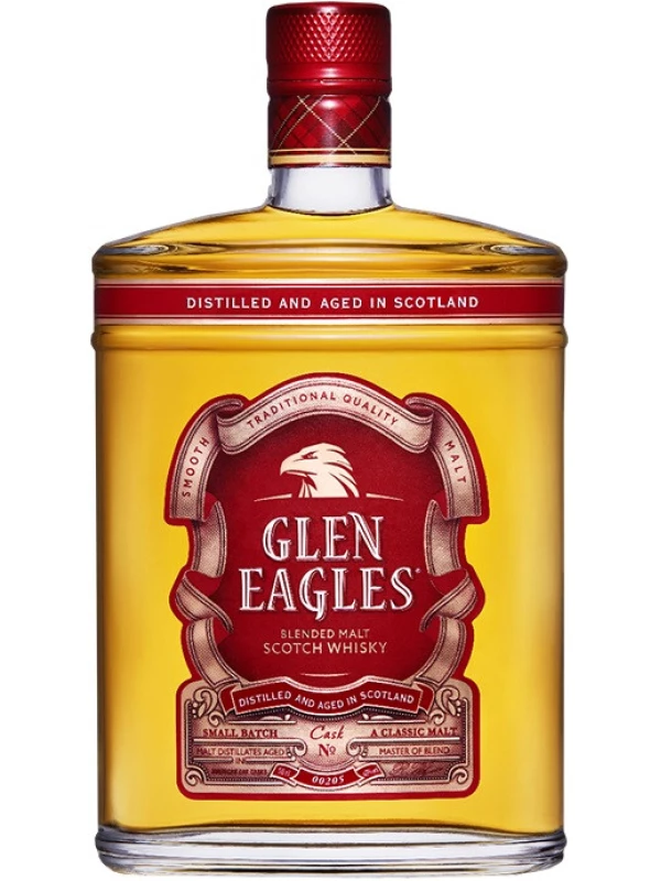 Glen Eagles Blended Malt Scotch Whisky 3 Years Old, flask