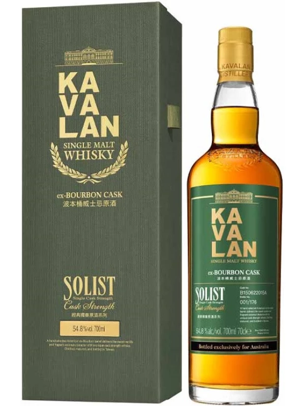 Kavalan, Solist Ex-Bourbon Cask (54,8%), gift box