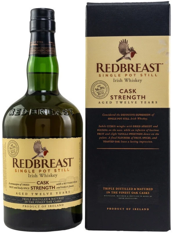 Redbreast Cask Strength Edition, 12 Years Old (56,3%), gift box