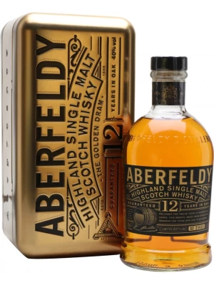 Виски Aberfeldy 12 Years Old, metal box 0.7 л