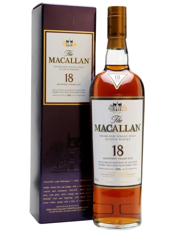 Macallan 1996, 18 Years Old, gift box
