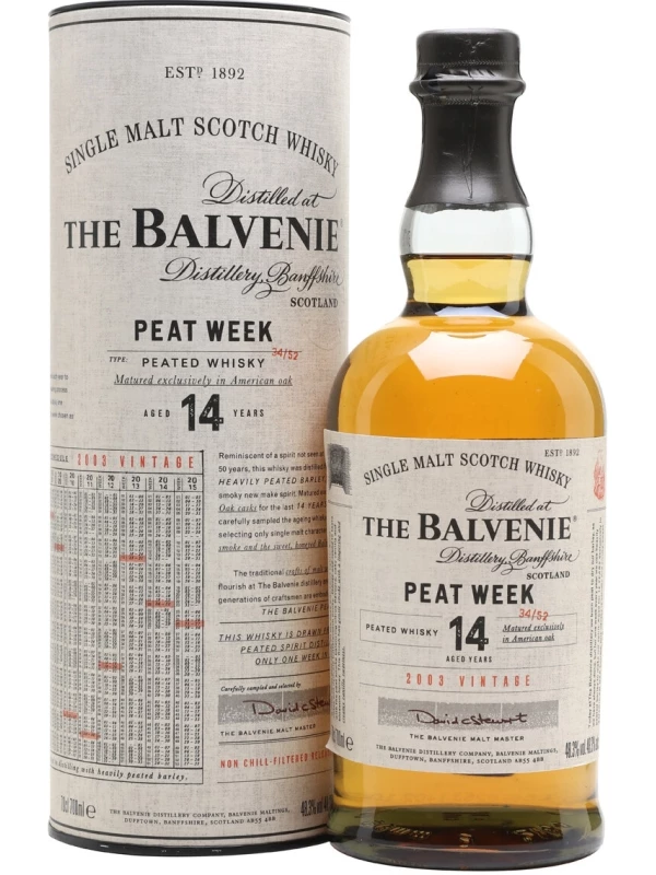 Balvenie Peat Week 14 Years Old, in tube