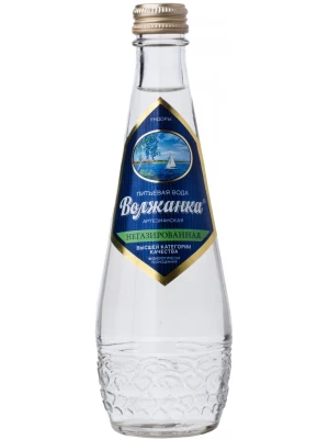 Вода Волжанка негазированная, в стеклянной бутылке 0.33 л