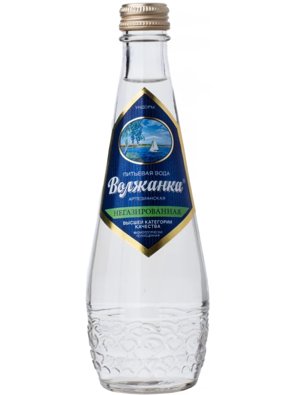 Волжанка негазированная, в стеклянной бутылке