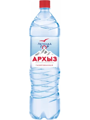 Вода Легенда гор Архыз Газированная, в пластиковой бутылке 1.5 л