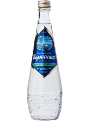 Вода Волжанка негазированная, в стеклянной бутылке 0.5 л