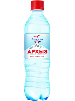 Вода Легенда гор Архыз газированная, в пластиковой бутылке 0.5 л