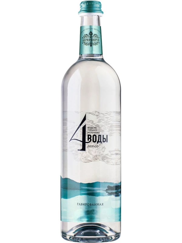 Абрау-Дюрсо, 4 Воды Газированная, в стеклянной бутылке