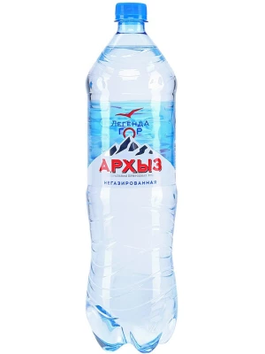 Вода Легенда гор Архыз негазированная, в пластиковой бутылке 1.5 л