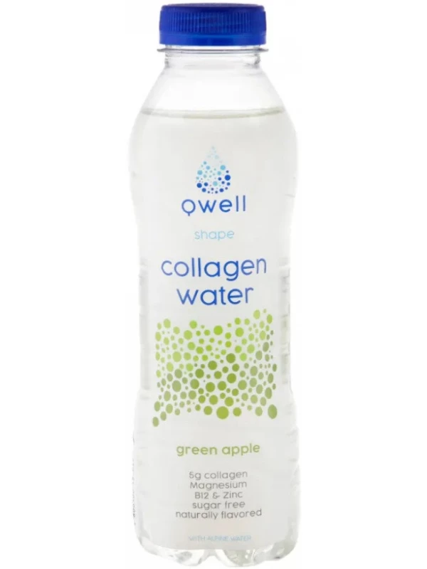 Qwell Collagen Water, Green Apple
