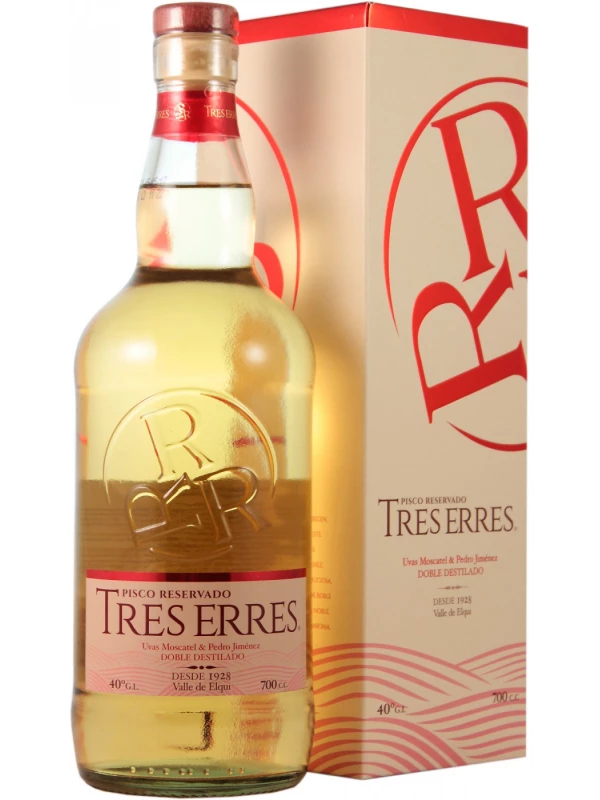 Pisco Tres Erres Reservado, gift box