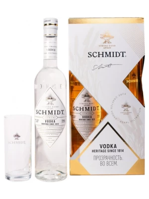 Водка Schmidt Supreme, gift box with glass 0.7 л